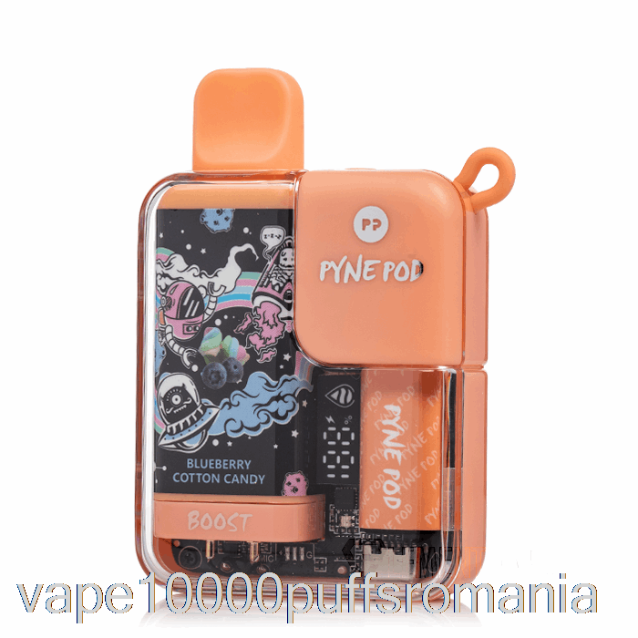Vape Romania Pynepod 8500 Vata De Zahăr Cu Afine De Unică Folosință